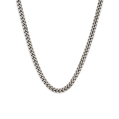 Saint Silver™ Curb Chain silver men jewelry on white background
