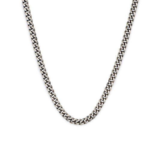 Saint Silver™ Curb Chain silver men jewelry on white background