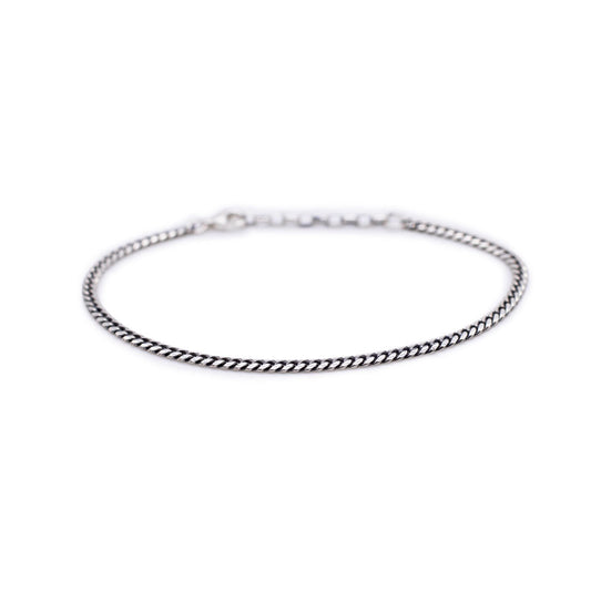 Saint Silver™ Curb Bracelet silver men jewelry on white background