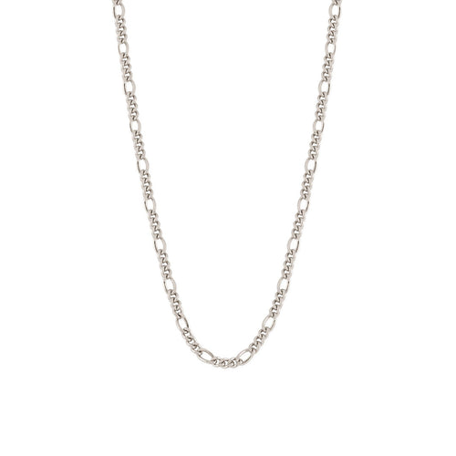 Saint Silver™ Figaro Chain silver men jewelry on white background