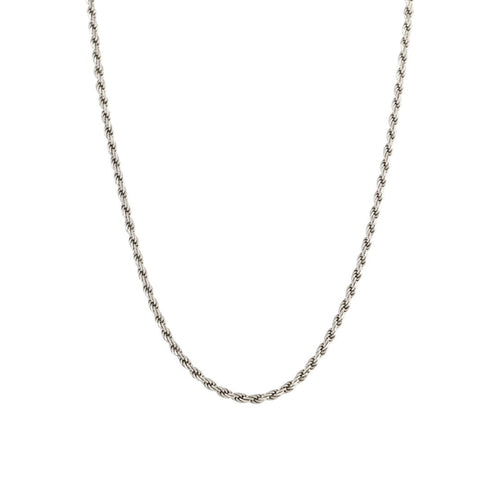 Saint Silver™ Rope Chain silver men jewelry on white background
