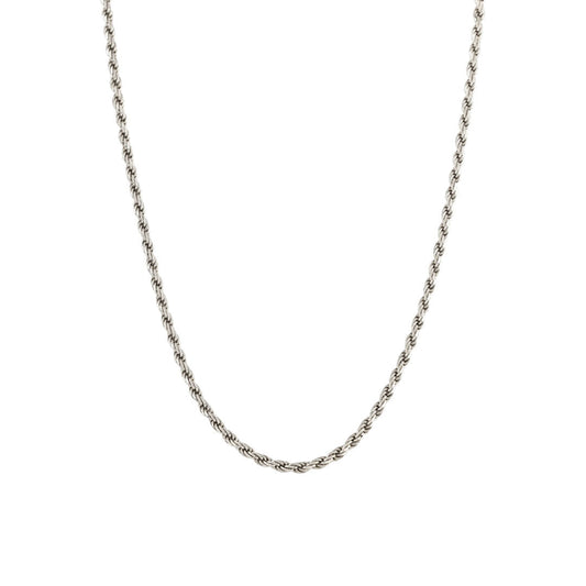 Saint Silver™ Rope Chain silver men jewelry on white background
